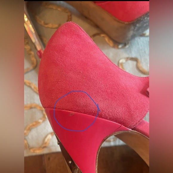 Brian Atwood size 8 platform stiletto heel pumps with peep toe. - Picture 5 of 12